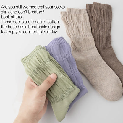 3 Pairs Antibacterial Breathable Seamless Socks Women
