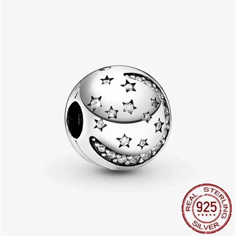 925 Sterling Silver Heart Family Tree Snowflake Animal Charms Beads for DIY Bracelet Women Jewelry Gift