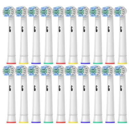 Electric Toothbrush Replacement Brush Heads for Oral Basic Cleaning B Nozzle D100 D25 D30 D32 4739 3709 3744 17A-20pcs