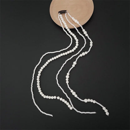 Elegant Pearl Braided Hairpin Headband for Women Weddings and Parties