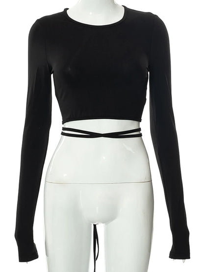 Dozw Sexy Zebra Print Backless Lace Up Top For Women