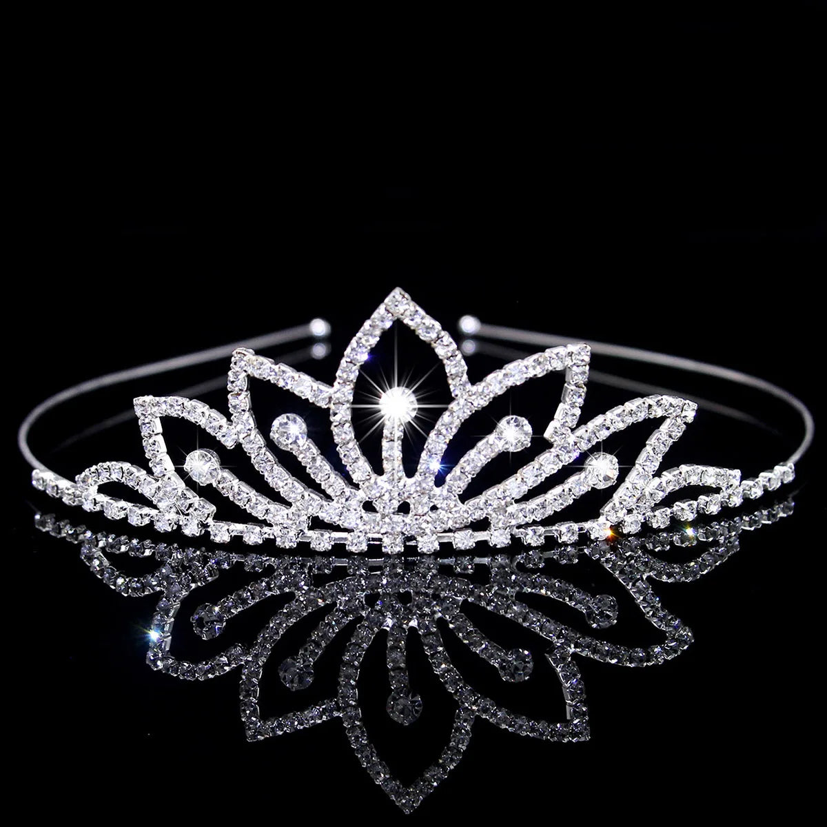 AINAMEISI Crystal Love Headdress - Exquisite Crown for Brides & Girls' Celebrations