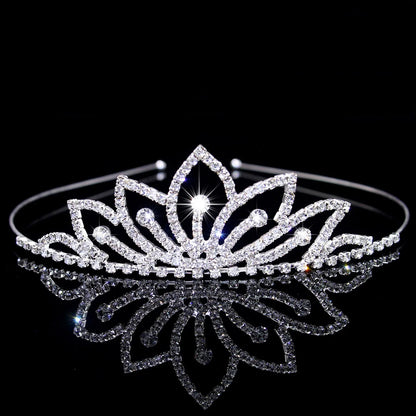AINAMEISI Crystal Love Headdress - Exquisite Crown for Brides & Girls' Celebrations