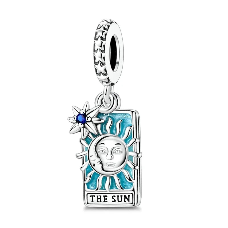 925 Sterling Silver Tarot Death God Charm Beads for Necklace and Bracelet DIY Fine Jewelry Gifts