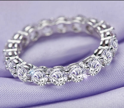 Luxury 925 Sterling Silver Oval Square Simulated Diamond Engagement and Wedding Ring for Women