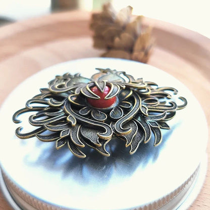 Handmade Filigree Brooch Silver Gold Plated Unisex Retro Palace Style Jewelry