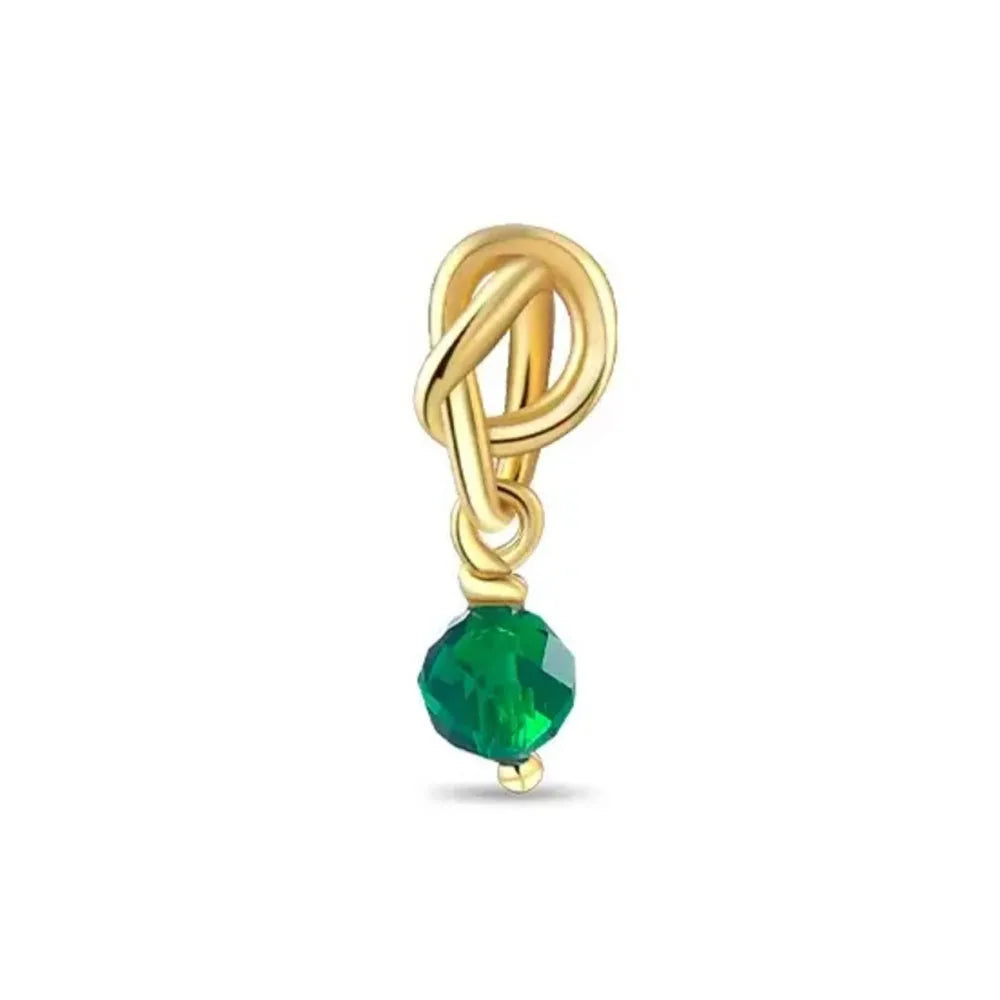 European 925 Sterling Silver Birthstone Pendant Charm Bead for Bracelet and Necklace Jewelry for Women