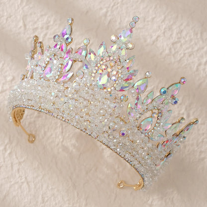 Luxury Bridal Diamond Crystal Rhinestone Tiara Headpiece for Wedding and Special Occasions