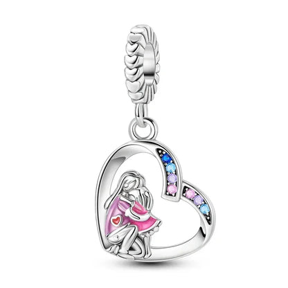 Romantic 925 Sterling Silver Lipstick Charm Pendant with Zircon for Womens Bracelets Necklaces DIY Jewelry Gift