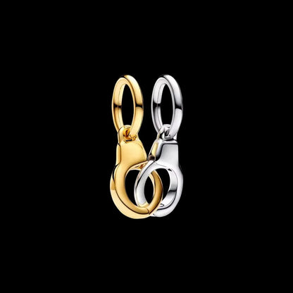 Avocado Double Dangle 925 Silver Heart Eternity Charm