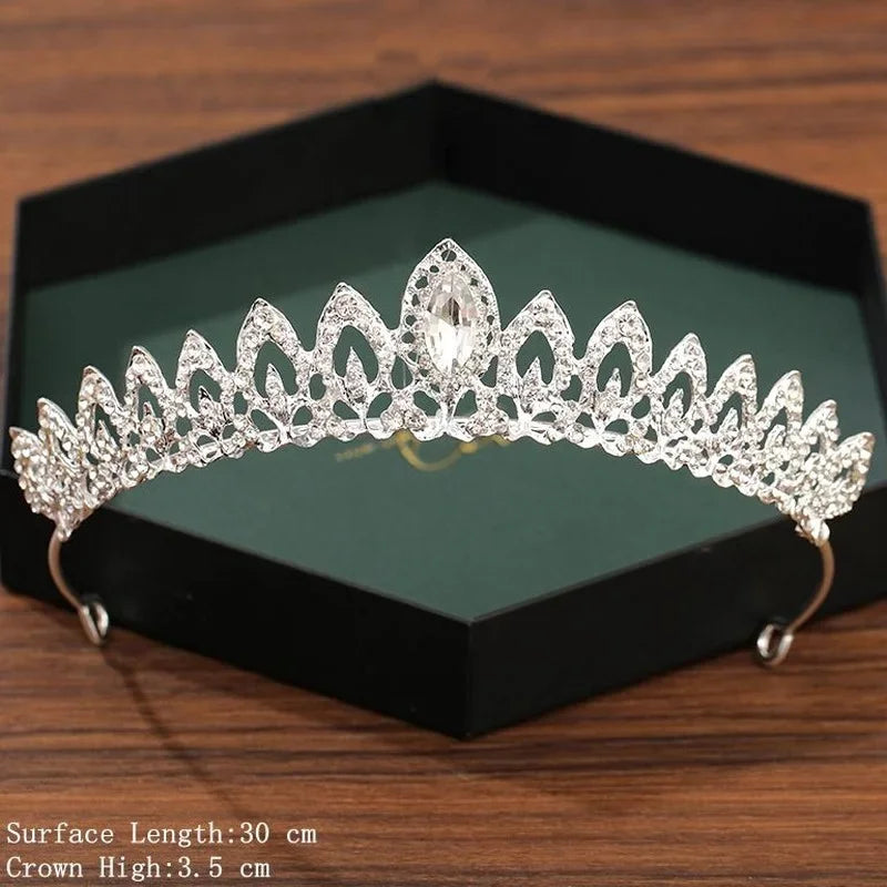 Silver Crown Tiara Hair Accessories for Brides - Top-Rated Crystal Rhinestone Diadem Silver 5