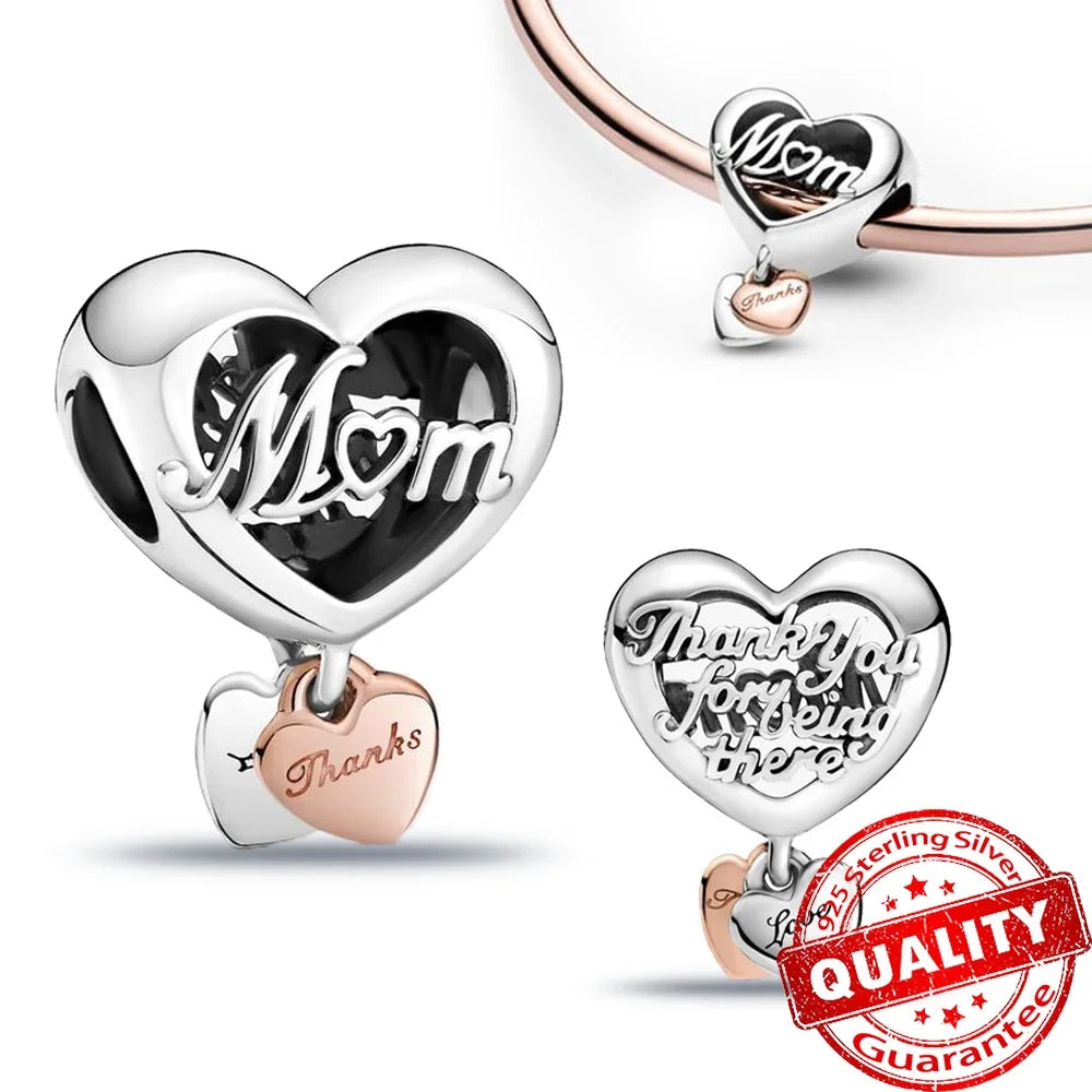 925 Sterling Silver Colorful Snowflake Heart Lock and Key Charms for DIY Necklace and Bracelet Jewelry Gifts