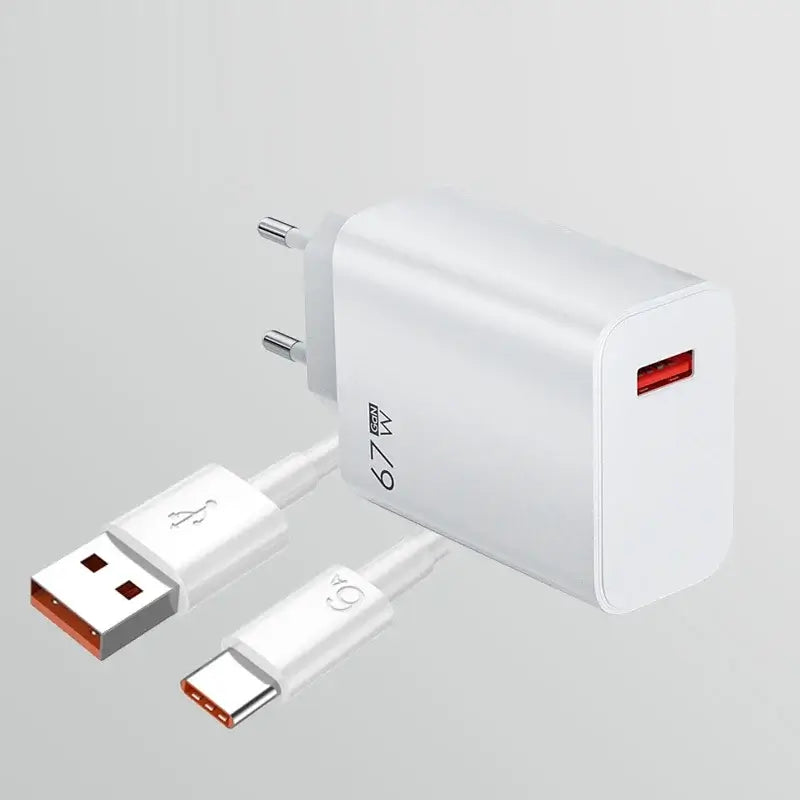 For Xiaomi 67W USB Super Fast Charger 6A Type C Power Adapter