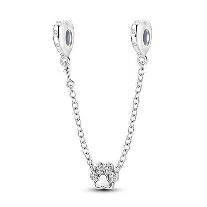 Moonlit Charm Clip 925 Silver Safety Chain Clasp for DIY Bracelets Jewelry for Women and Girls KTC867