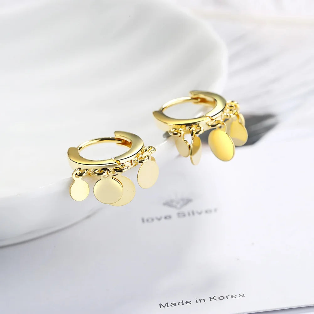 Elegant 925 Sterling Silver Zircon Stud Earrings for Women's Wedding and Engagement
