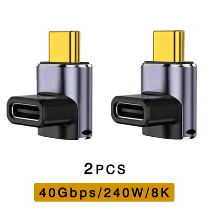 UGOURD USB4 Type C to Type C Adapter Thunderbolt 3 4 40Gbps OTG Extension Cable PD 240W Support 8K120Hz for Laptops