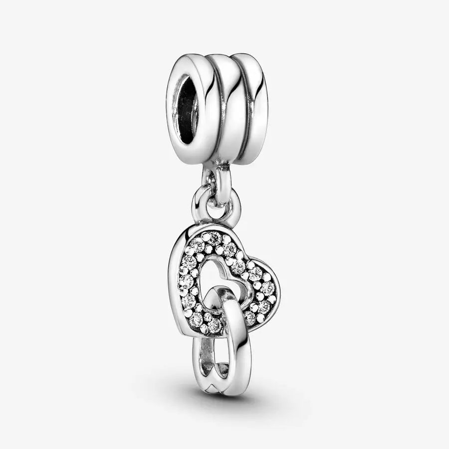 Romantic Heart Bead Pendant Set for Charm Bracelets and Necklaces Thanksgiving Jewelry Gift for Women BD28