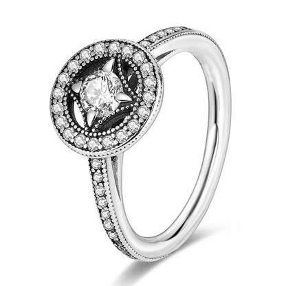Silver Plated Luxury Stackable Ring with Infinite Flower Design and Zircon for Women Engagement and Wedding Parties APTR046