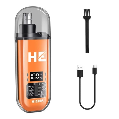 Portable Mini Nose Hair Trimmer Electric USB Rechargeable Orange