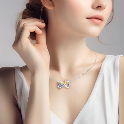 925 Sterling Silver Colorful Infinite Heart Flower Charms with Zircon for Pendant Bracelet Necklace DIY Fine Jewelry