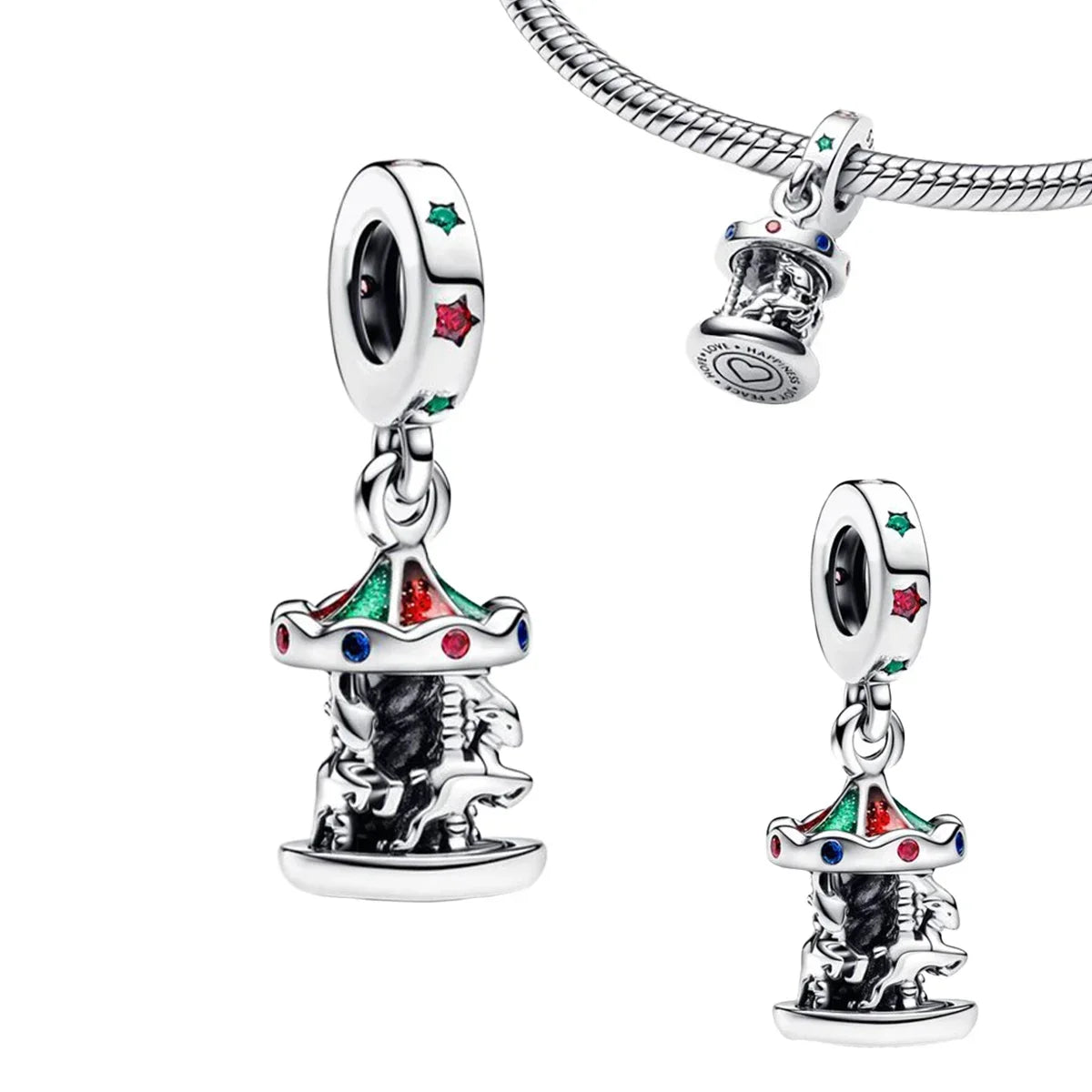 Sterling Silver Astronaut Planet Charms for Bracelets and Earrings CUT1352