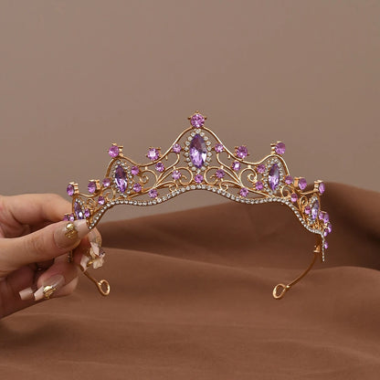 Radiant Princess Crystal Crown Headband for Bridal and Prom Elegance