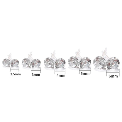 20 Pair Set Women Girls Rhinestone Crystal Stud Earrings Elegant Daily Wear Jewelry Gift