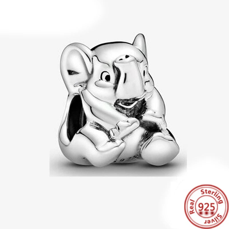 Sterling Silver Animal Charm Beads for Bracelets Featuring Unicorns, Squirrels, Elephants, Owls, Cats, Dogs, Lions, Bears and Rabbits Y644