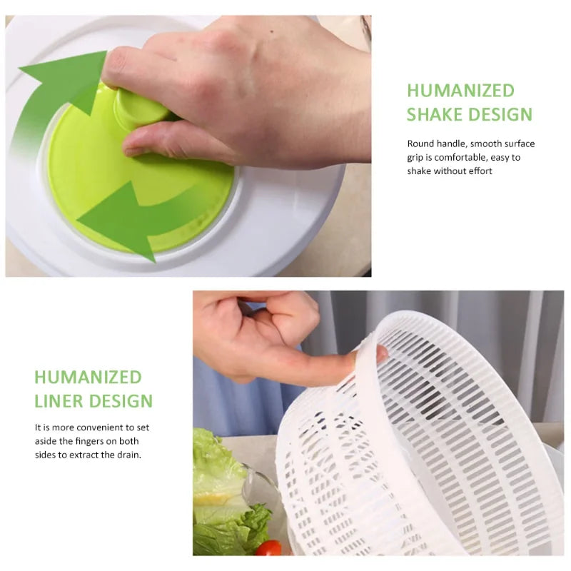 Kitchen Vegetable Dehydrator Salad Spinner Fruit Drain Basket Dryer Hand Crank Kitchen Tool Household Gadget Kitchen Accessories
