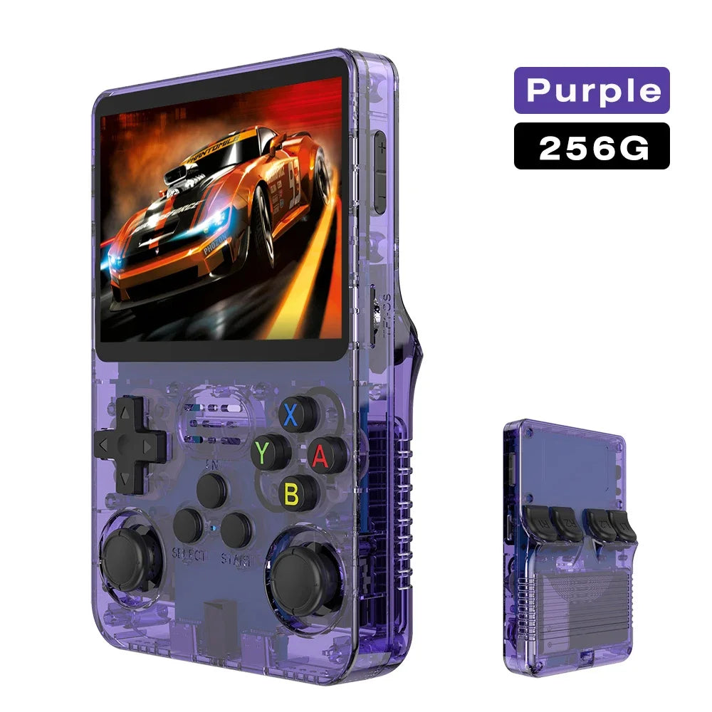 R36S 128GB Retro Handheld Game Console Linux 3.5 Inch IPS Screen Portable Pocket Player Dual Joysticks 15000 Games Expandable 64GB 256GB Kid Gift