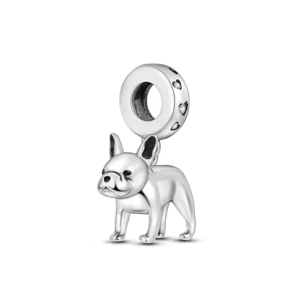 Exquisite 925 Silver Cat Claw Pendant Beads with Safety Chain for European Bracelets B5917