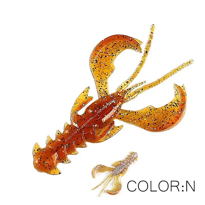 65mm 10pcs Lobster Soft Lure Bionic Shrimp Fishing Bait N