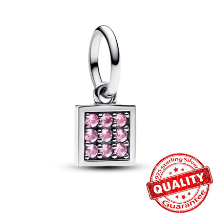 Elegant 925 Sterling Silver Pearl Heart Key Pendant for Bracelets and Necklaces FCC449