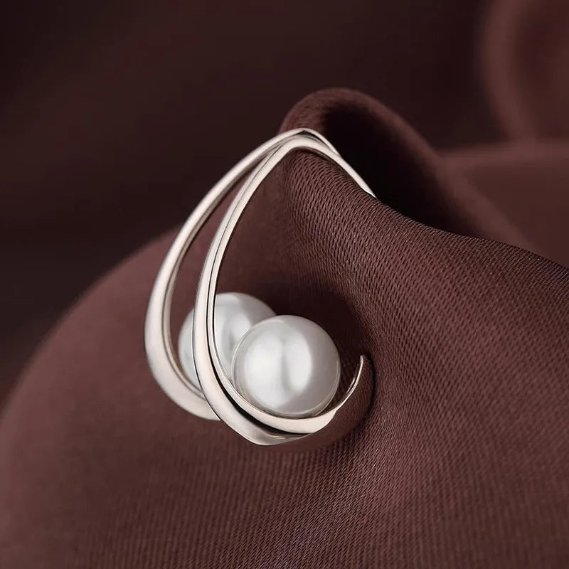 Elegant 925 Sterling Silver Pearl Drop Earrings for Women Versatile Fashion Jewelry 65754