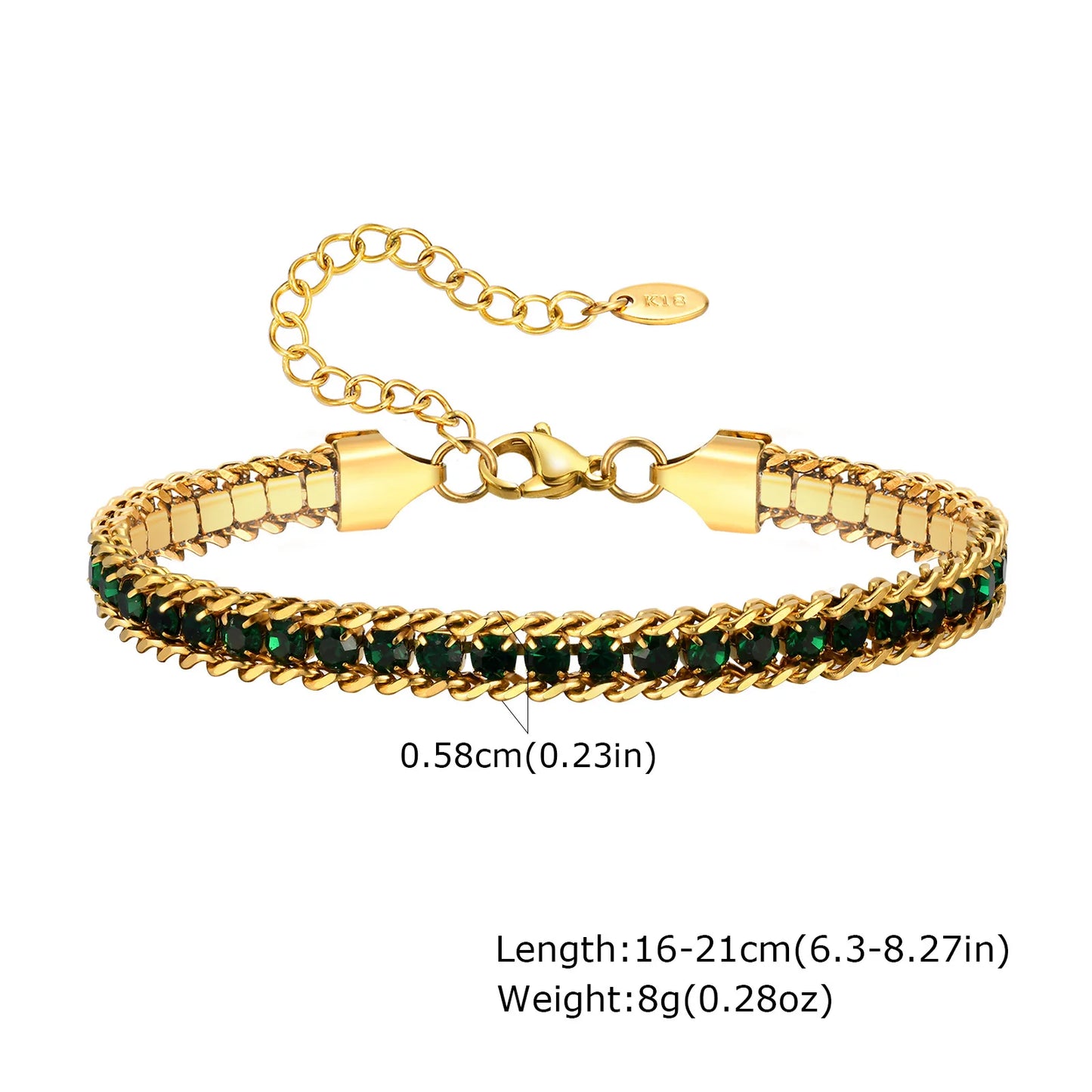 Stunning Gold Iced Out Tennis Bracelet for Women with 5A Cubic Zirconia Stones