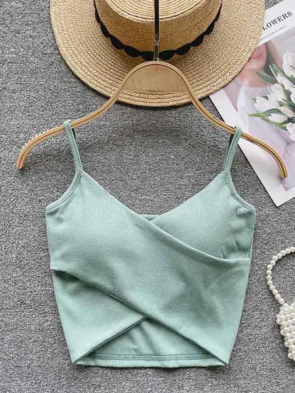 Dozw Women Camisole Irregular Strap Tank Top Chic Solid