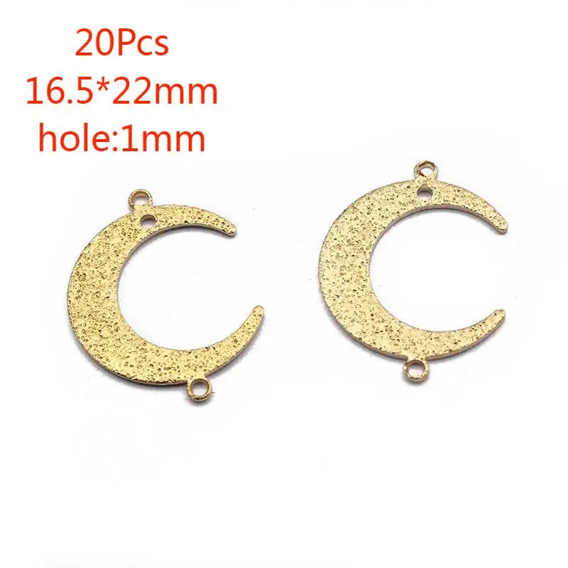 Brass Moon Round Connectors U-Shaped Arch Links for DIY Jewelry Making 10 to 20 Pieces