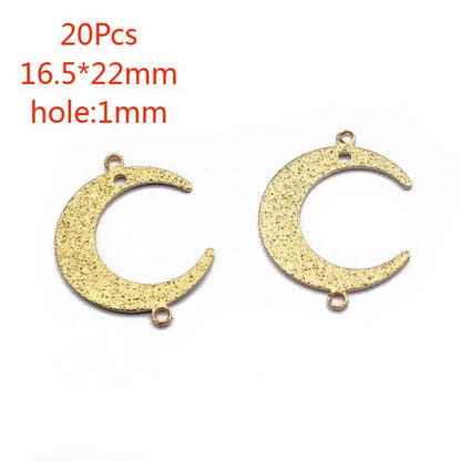 Brass Moon Round Connectors U-Shaped Arch Links for DIY Jewelry Making 10 to 20 Pieces