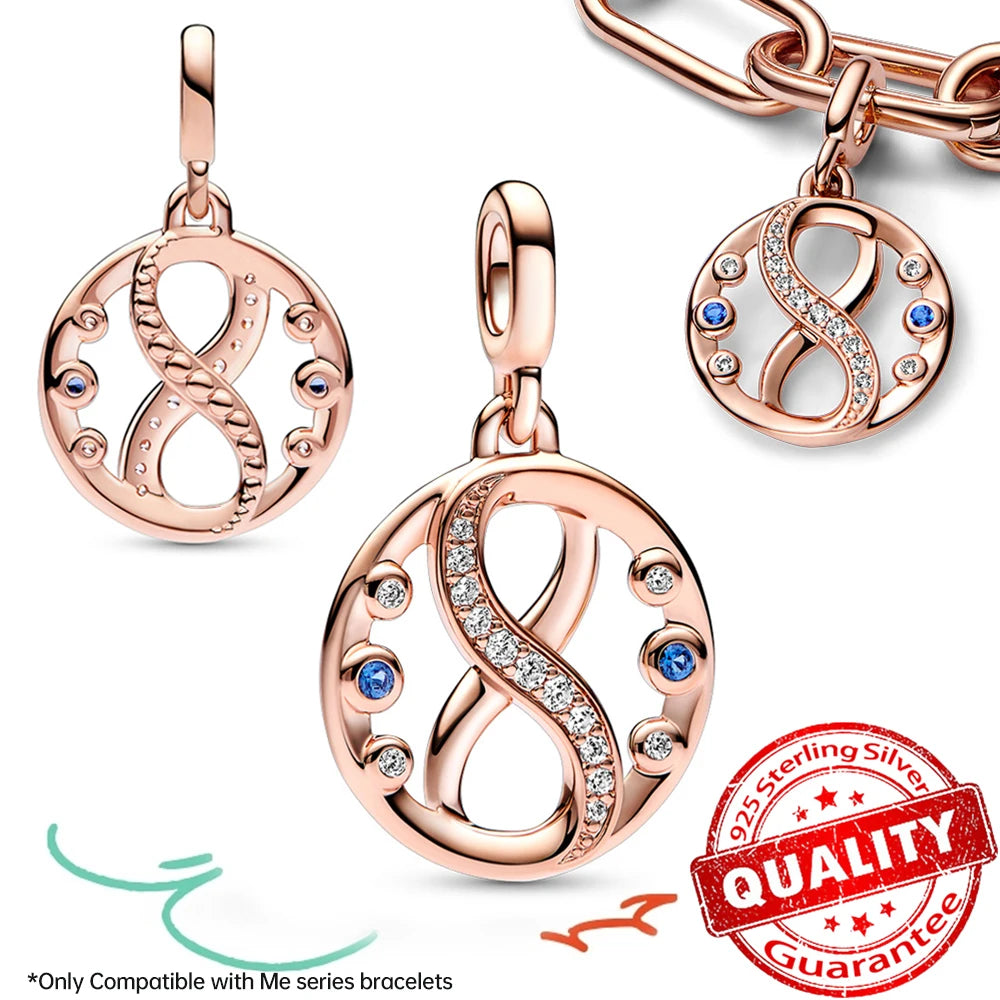 Elegant 925 Sterling Silver Pearl Heart Key Pendant for Bracelets and Necklaces FCC253