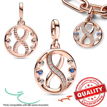 Elegant 925 Sterling Silver Pearl Heart Key Pendant for Bracelets and Necklaces FCC253