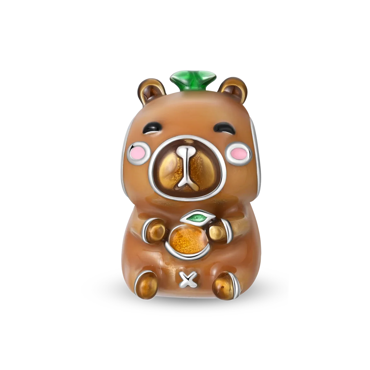 925 Sterling Silver Animal Charms Set Elephant Cat Capybara Swan Zircon Beads for DIY Necklace and Bracelet Jewelry Gift