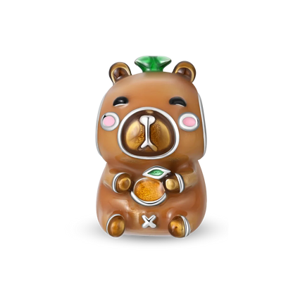 925 Sterling Silver Animal Charms Set Elephant Cat Capybara Swan Zircon Beads for DIY Necklace and Bracelet Jewelry Gift