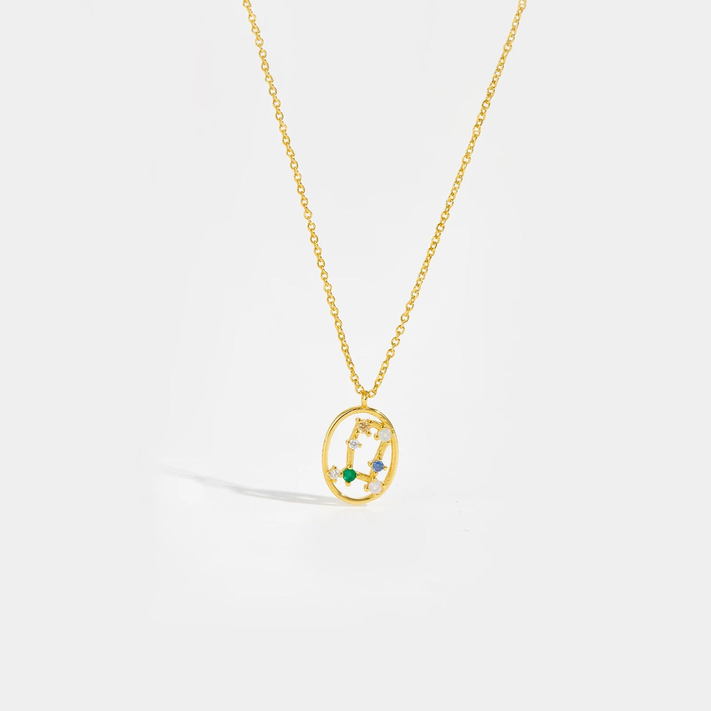 Vewant Women's 925 Sterling Silver Gold Constellation Pendant Necklace with Snake Chain