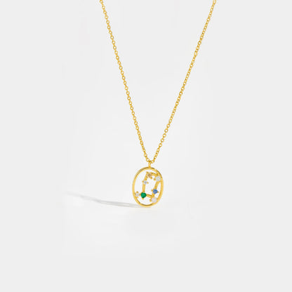 Vewant Women's 925 Sterling Silver Gold Constellation Pendant Necklace with Snake Chain