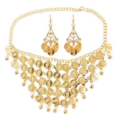 Indian Dance Jewelry Set Necklace Earrings Bangle Hairband