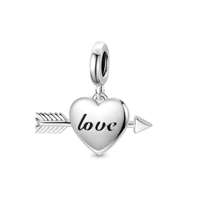 Lucky Leaf Dangle Bead Bracelet 925 Sterling Silver Plated DIY Jewelry Spacer B4206