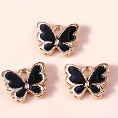 10 Pieces Mixed Cute Animal Charms Enamel Butterfly Cow Snail Cat Rabbit Deer Pendants for DIY Jewelry Making