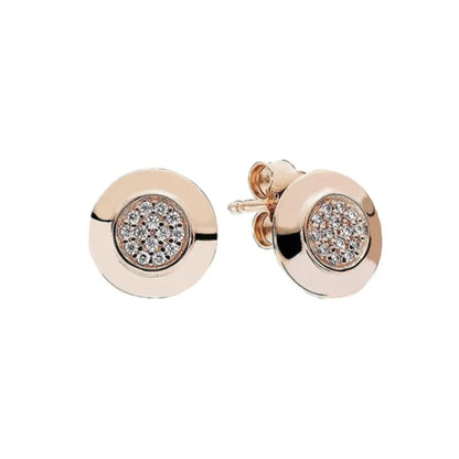European 925 Silver Blue Snowflake Moon And Heart Zircon Stud Earrings For Women Holiday Exquisite Charm Jewelry