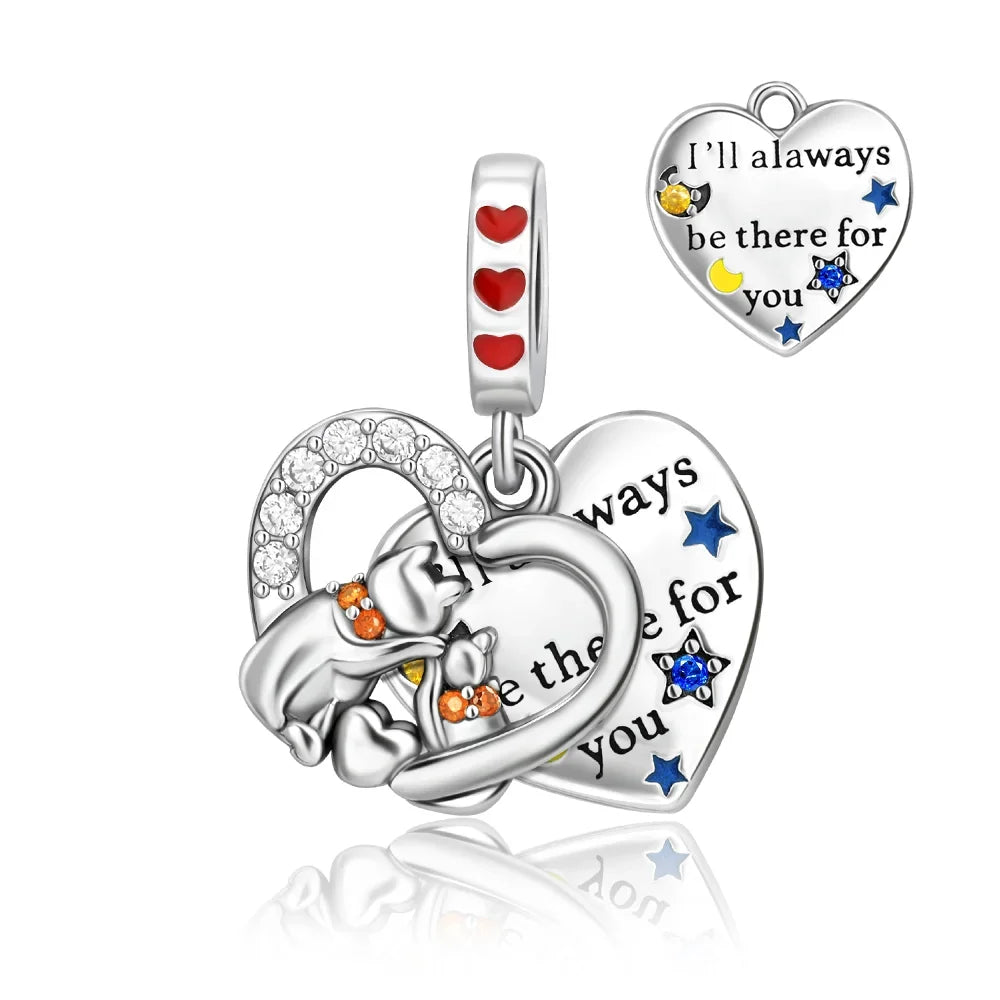 Original 925 Sterling Silver Cat Claw Charms with Zircon Accents Money Attract Earrings and DIY Necklace Bracelet Beads Gift Jewelry