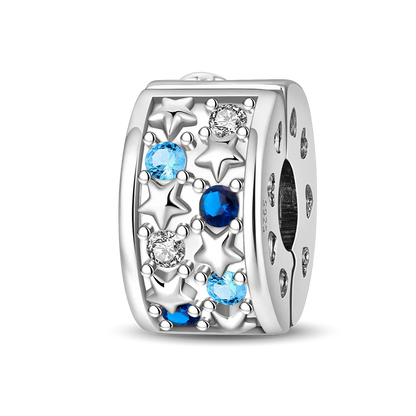 925 Sterling Silver Colorful Butterfly Star Moon Flower Beads Clip Charm for DIY Bracelets Fine Jewelry